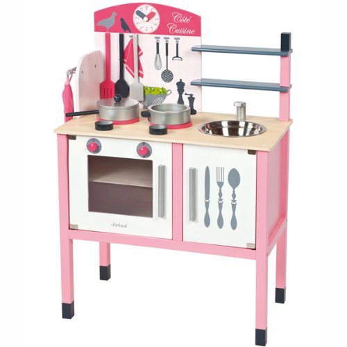 Kuchyňka dřevěná růžová MADEMOISELLE MAXI COOKER 78 cm - Kliknutím na obrázek zavřete