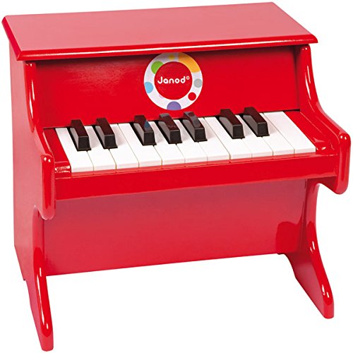 Dřevěný klavír CONFETTI RED PIANO se zvukem 3-8 roků - Kliknutím na obrázek zavřete