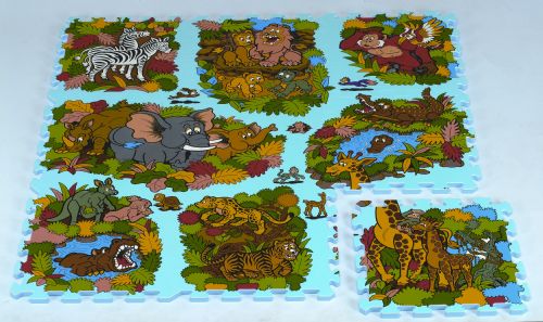 Pěnové puzzle džungle - 81 ks - Kliknutím na obrázek zavřete