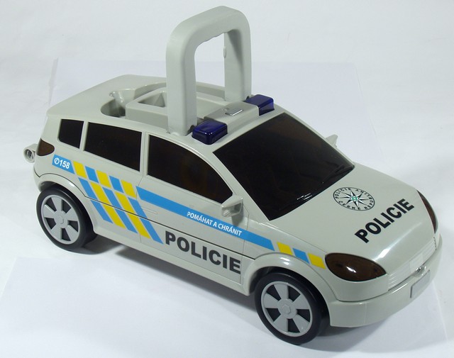 Kufřík auto policie na 24 autíček-Carry car-policie - Kliknutím na obrázek zavřete