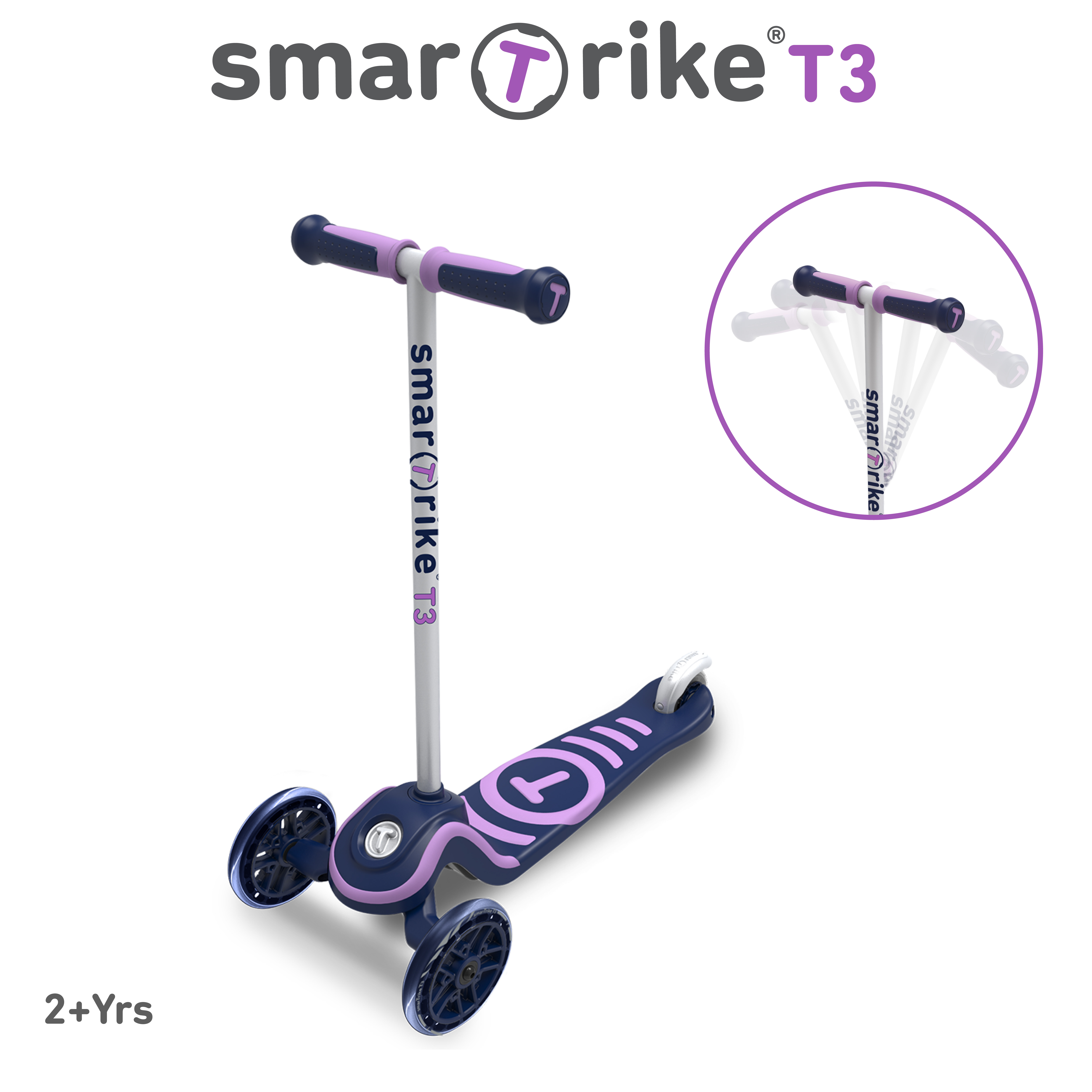 Koloběžka pro děti T3 smarTrike s T-lock systémem od 24 měs - Kliknutím na obrázek zavřete