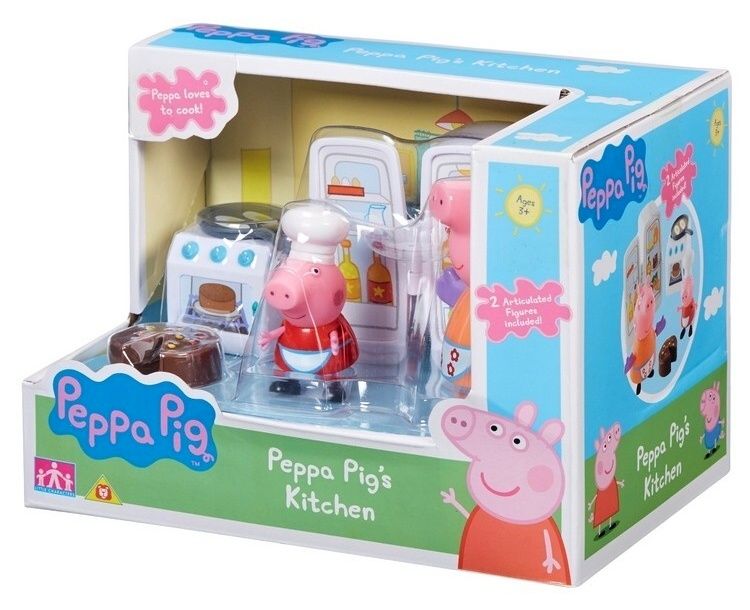 PEPPA PIG - kuchyňská sada + 2 figurky - Kliknutím na obrázek zavřete