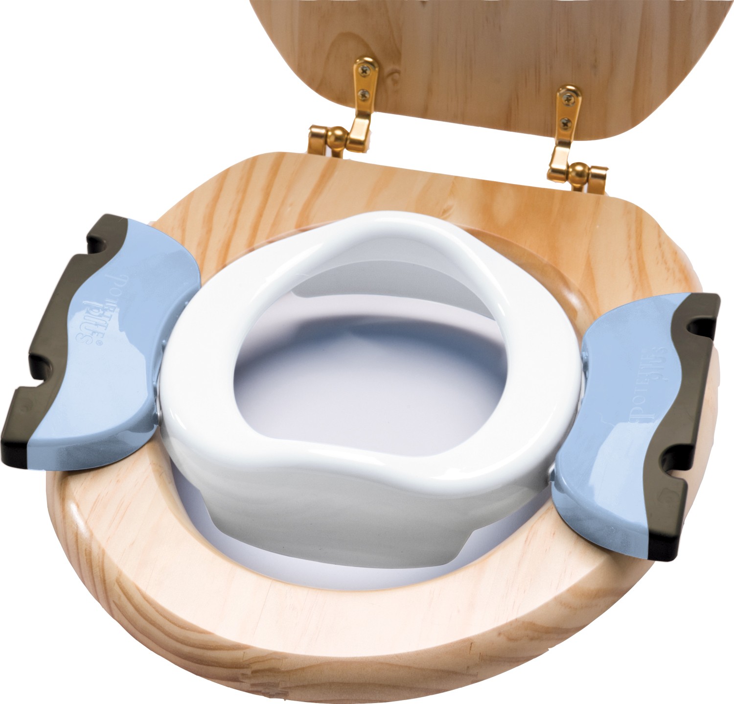 POTETTE PLUS® 2v1-cestovní nočník/redukce na WC-bílo/modrý - Kliknutím na obrázek zavřete