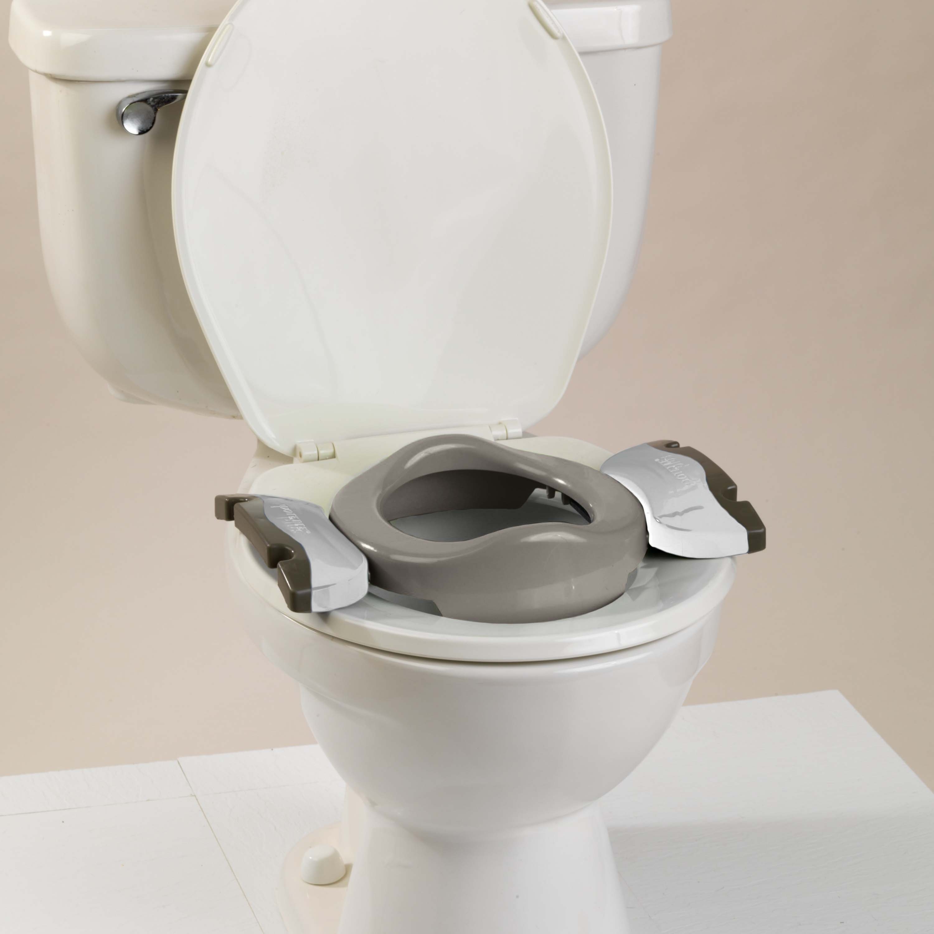 POTETTE PLUS® 2v1-cestovní nočník/redukce na WC-šedý/bílý - Kliknutím na obrázek zavřete
