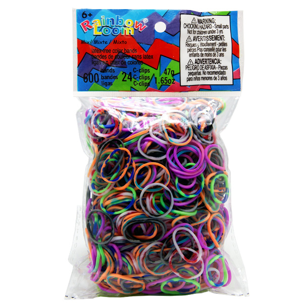 Rainbow Loom® Original-gumičky-600ks-strakatý mix SKLADEM - Kliknutím na obrázek zavřete