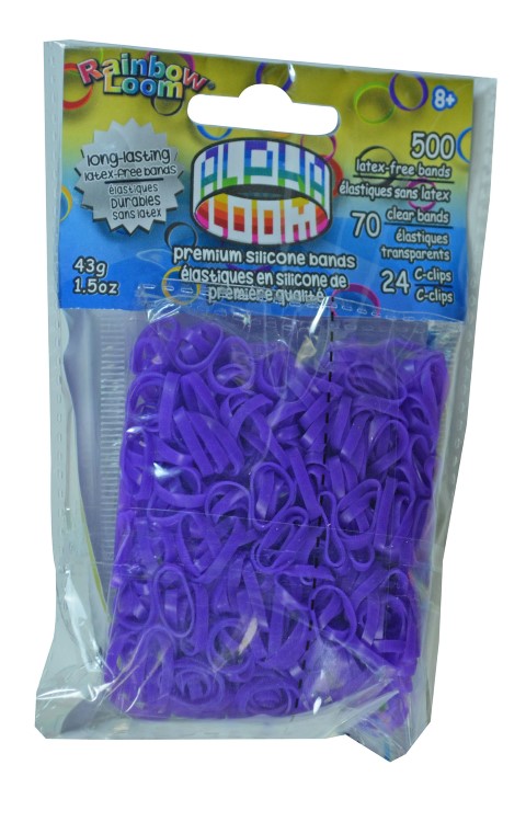 Rainbow Loom® Original- Alpha gumičky-570ks-fialová - Kliknutím na obrázek zavřete