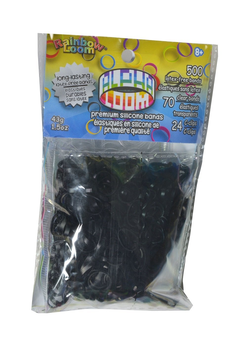 Rainbow Loom® Original- Alpha gumičky-570ks- černá - Kliknutím na obrázek zavřete