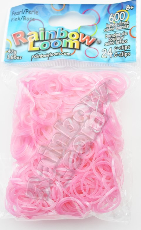 Rainbow Loom® Original-gumičky-600ks-perleťové růžové - Kliknutím na obrázek zavřete