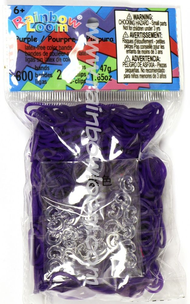 Rainbow Loom® Original-gumičky-600ks- tm. fialová transp.SKLA - Kliknutím na obrázek zavřete