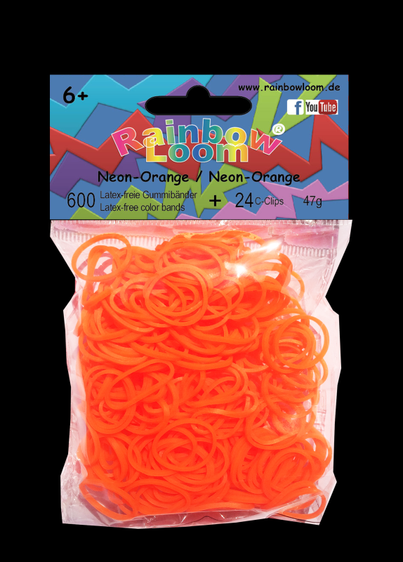 Rainbow Loom® Original-gumičky-300ks-neon oranžová-SKLADEM - Kliknutím na obrázek zavřete