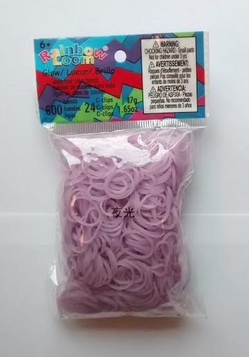 Rainbow Loom® Original-gumičky-600ks-svítící fialové-SKLAD - Kliknutím na obrázek zavřete