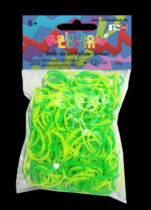 Rainbow Loom® Original-gumičky-300ks-žluto-zelené-SKLADEM - Kliknutím na obrázek zavřete