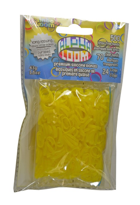 Rainbow Loom® Original- Alpha gumičky-570ks-žlutá - Kliknutím na obrázek zavřete