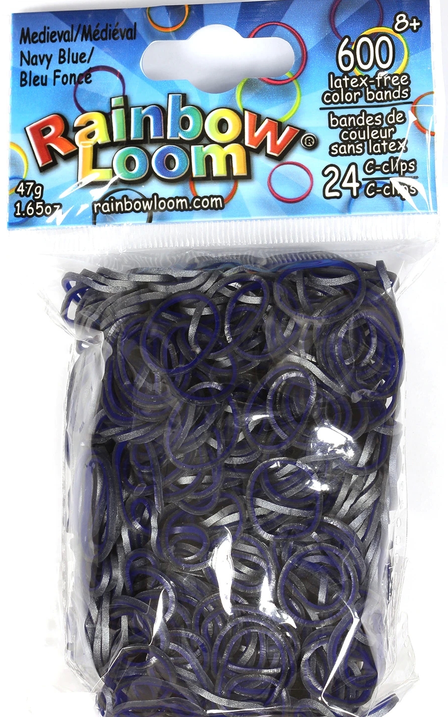 Rainbow Loom® Original-gumičky-600ks-středověké tm. modrá SKLADE - Kliknutím na obrázek zavřete