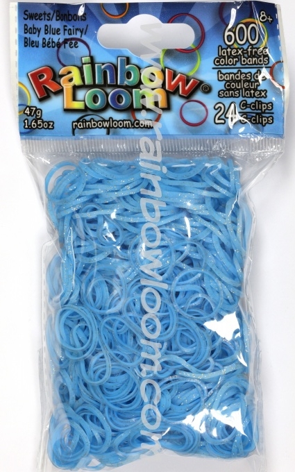 Rainbow Loom® Original-gumičky-600ks-sweets-modrá třpytSKLAD - Kliknutím na obrázek zavřete
