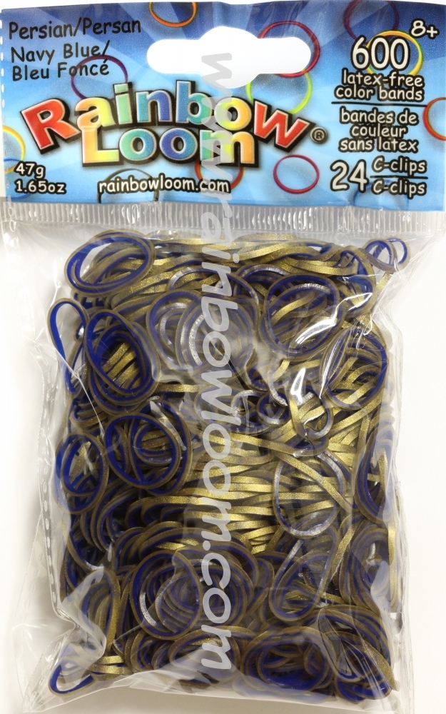 Rainbow Loom® Original-gumičky-600ks-perské-modré/zlaté-SKL - Kliknutím na obrázek zavřete