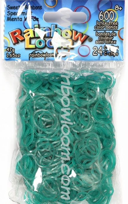 Rainbow Loom® Original-gumičky-600ks-sweets-mentol třpytSK - Kliknutím na obrázek zavřete
