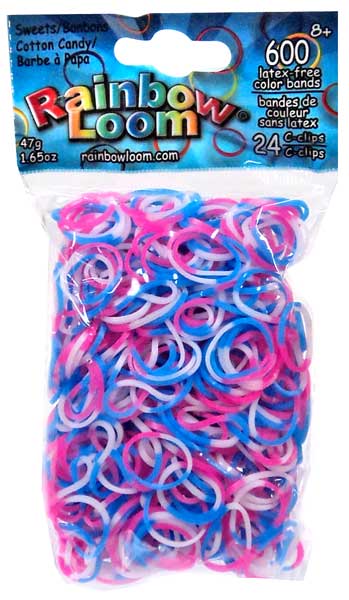Rainbow Loom® Original-gumičky-600ks-Sweets cotton candy - Kliknutím na obrázek zavřete