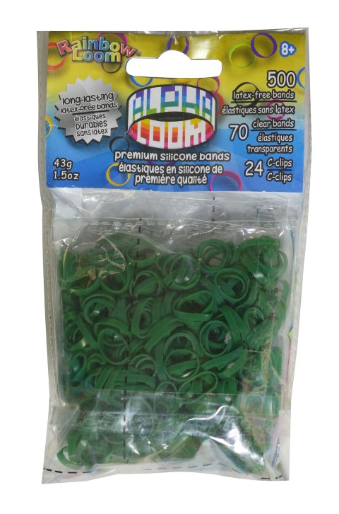 Rainbow Loom® Original- Alpha gumičky-570ks-tm. zelená - Kliknutím na obrázek zavřete