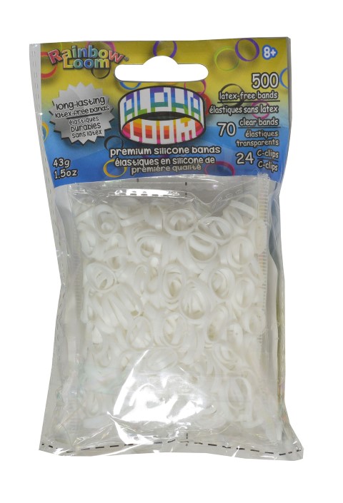 Rainbow Loom® Original- Alpha gumičky-570ks-bílá - Kliknutím na obrázek zavřete