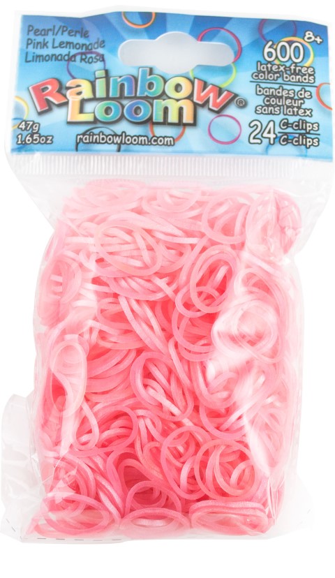 Rainbow Loom® Original-gumičky-600ks-perleťové růžové Lem - Kliknutím na obrázek zavřete