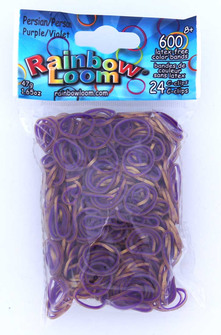 Rainbow Loom® Original-gumičky-600ks-perské-fialové/zlaté-S - Kliknutím na obrázek zavřete