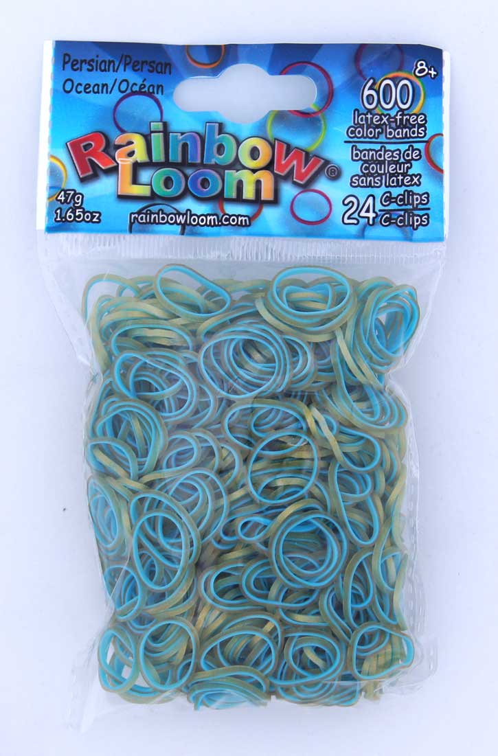 Rainbow Loom® Original-gumičky-600ks-perské-sv.modré/zlaté-SKLAD - Kliknutím na obrázek zavřete