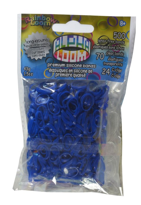Rainbow Loom® Original- Alpha gumičky-570ks-tm. modrá - Kliknutím na obrázek zavřete