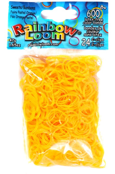 Rainbow Loom® Original-gumičky-600ks-sweets-oranžová třpyt - Kliknutím na obrázek zavřete