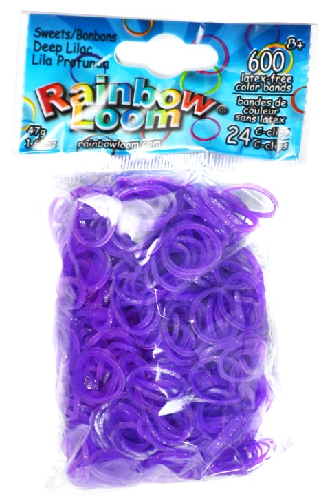 Rainbow Loom® Original-gumičky-600ks-sweets-fialová třpyt SKLADE - Kliknutím na obrázek zavřete