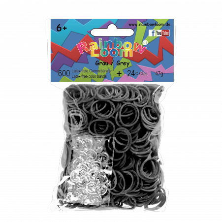 Rainbow Loom® Original-gumičky-600ks- šedá-SKLADEM - Kliknutím na obrázek zavřete