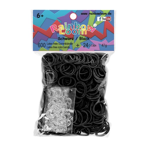 Rainbow Loom® Original- gumičky-600ks-černá-SKLADEM - Kliknutím na obrázek zavřete