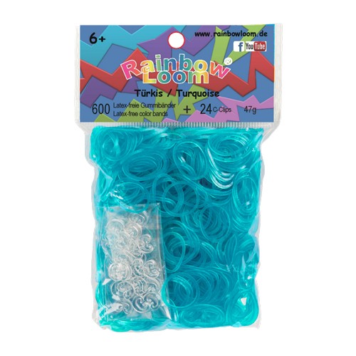 Rainbow Loom® Original-gumičky-600ks-transp.tyrkys SKLADEM - Kliknutím na obrázek zavřete