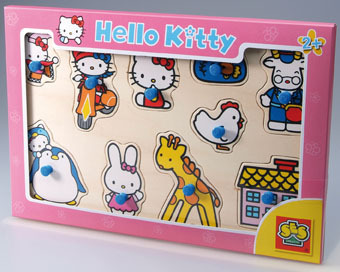 Hello Kitty-dřevěné puzzle - Kliknutím na obrázek zavřete