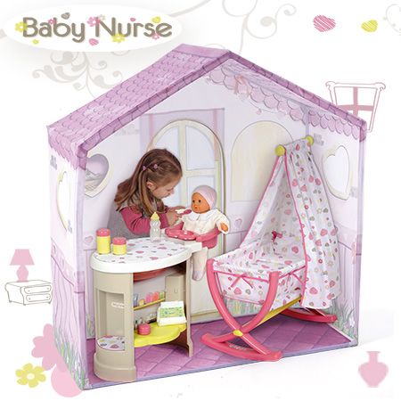 Domeček Baby Nurse s přebalovacím/jídelním pultem,kolébkou - Kliknutím na obrázek zavřete