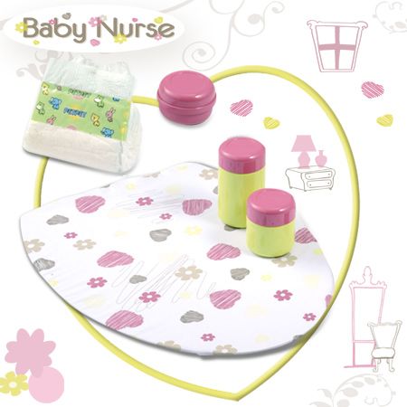 Domeček Baby Nurse s přebalovacím/jídelním pultem,kolébkou - Kliknutím na obrázek zavřete
