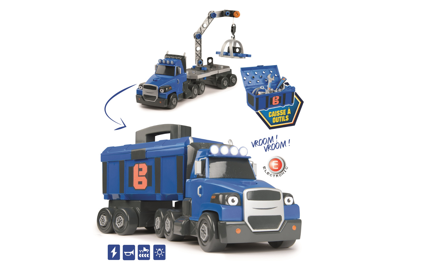 Kamion Bob Two Tons Truck Rlectronic set kamion 60dílů - Kliknutím na obrázek zavřete