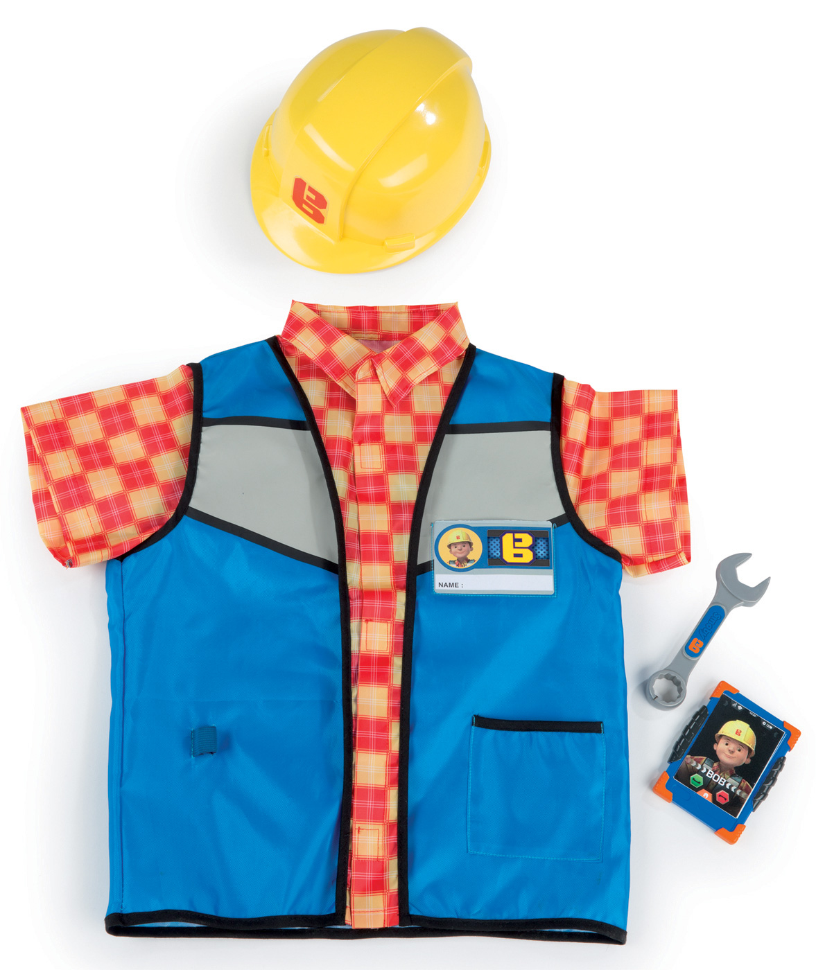Dětské pracovní oblečení Bořek stavitel Smoby s přilbou, - Kliknutím na obrázek zavřete