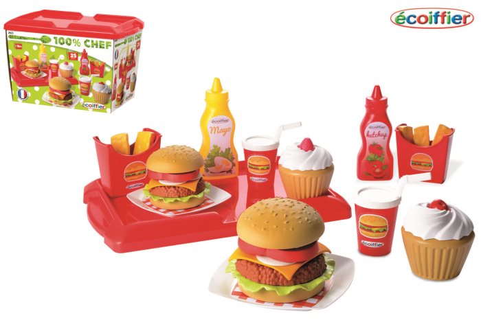 Hamburger set 100% Chef s 25 doplňky - - Kliknutím na obrázek zavřete